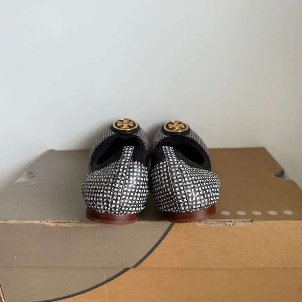 Tory Burch Caroline 2 ‘Tidal Grid’ Women Ballet Flats- SZ 5